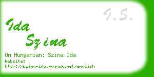 ida szina business card